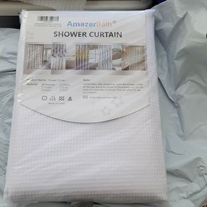 Waffle weave shower curtain